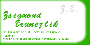 zsigmond brunczlik business card